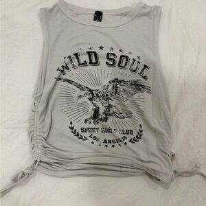 Windsor Wild Soul Graphic Muscle Tee - Light Gray